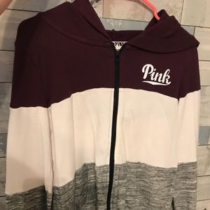PINK maroon and grey sweatshirt